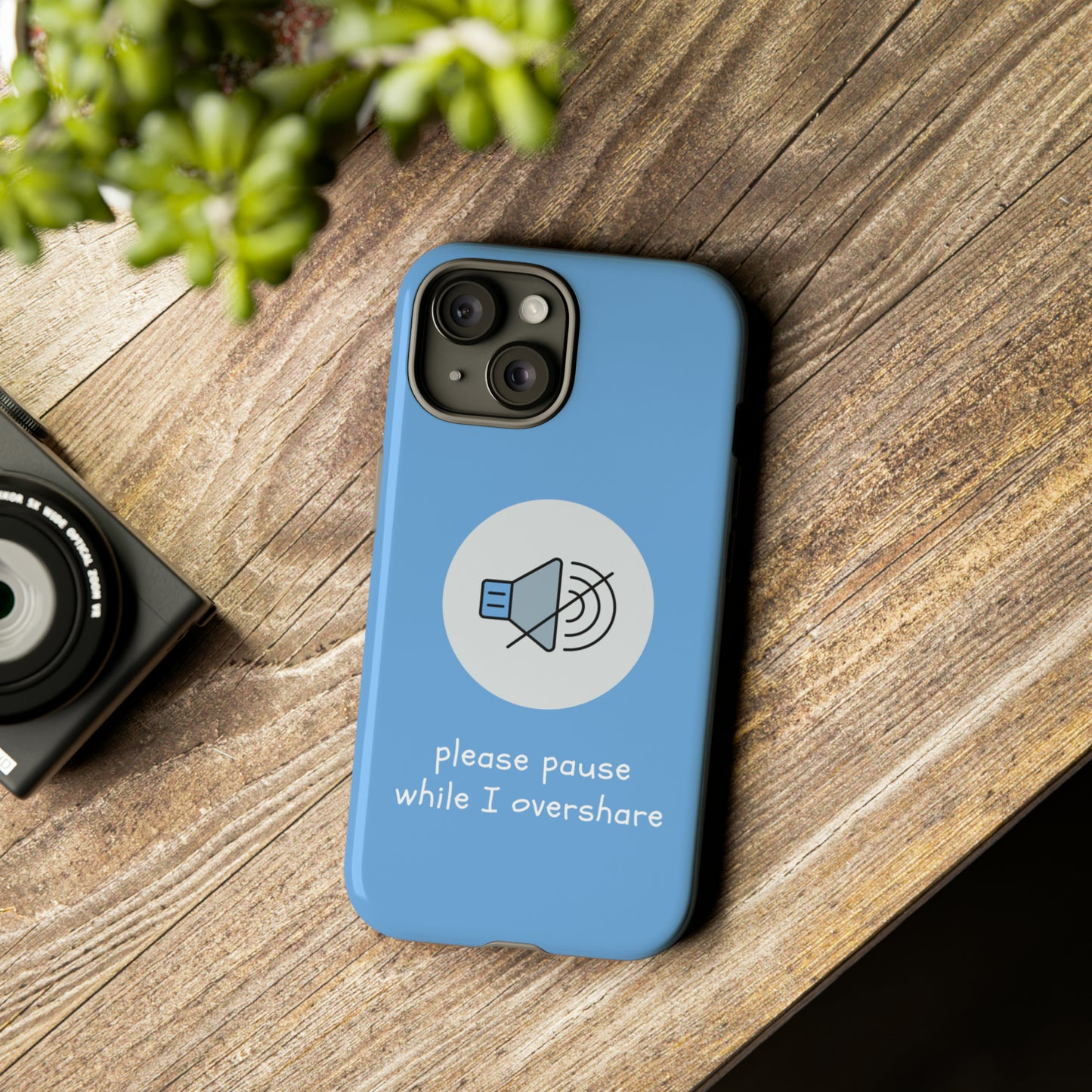 Oversharer Baby Blue Phone Case