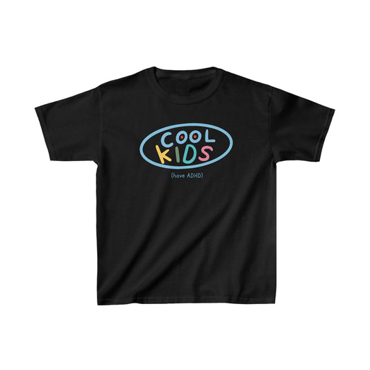 Cool Kids Have ADHD black kids cotton™ tee