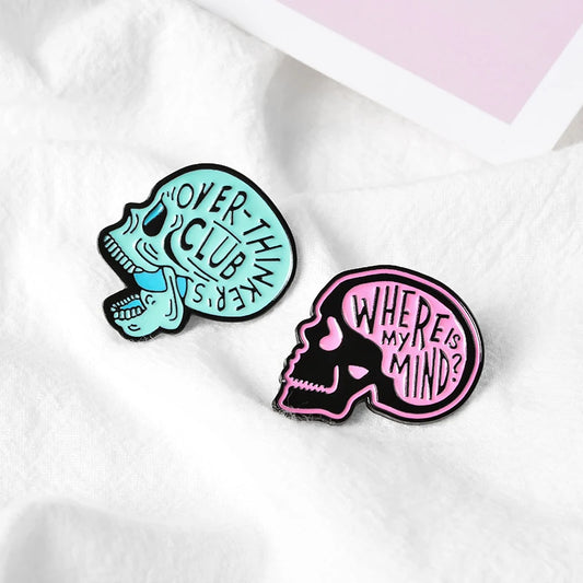 ADHD Club Enamel Pins over-thinker's club,where is my mind?