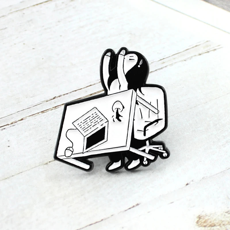 Flip Out Enamel Pin