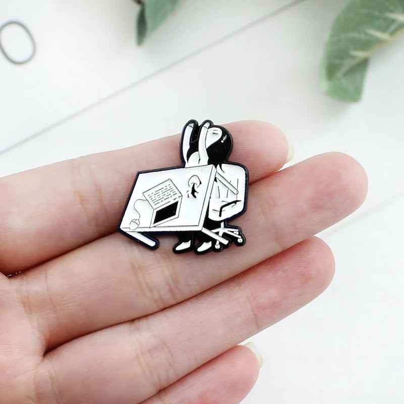 Flip Out Enamel Pin