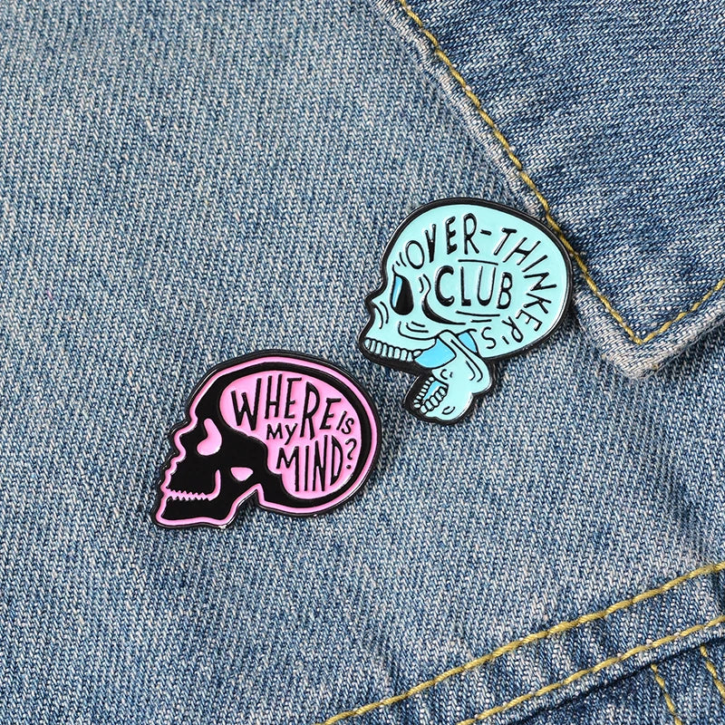 ADHD Club Enamel Pins over-thinker's club,where is my mind?