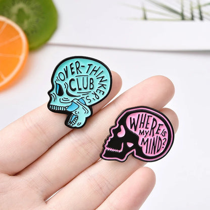 ADHD Club Enamel Pins over-thinker's club,where is my mind?