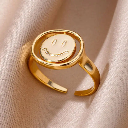 Smile! ADHD and Anxiety Face Fidget Spinner Ring