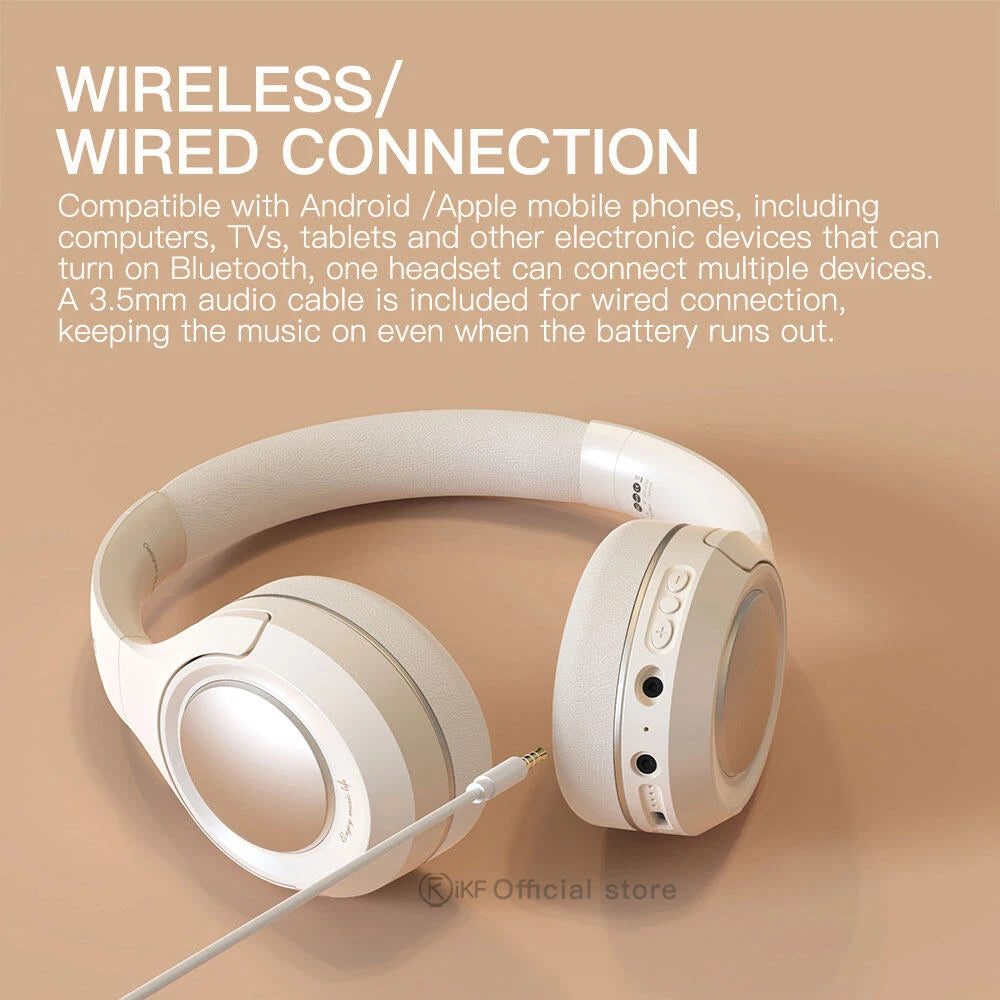 iKF Noise Cancelling Wireless Bluetooth Headphones