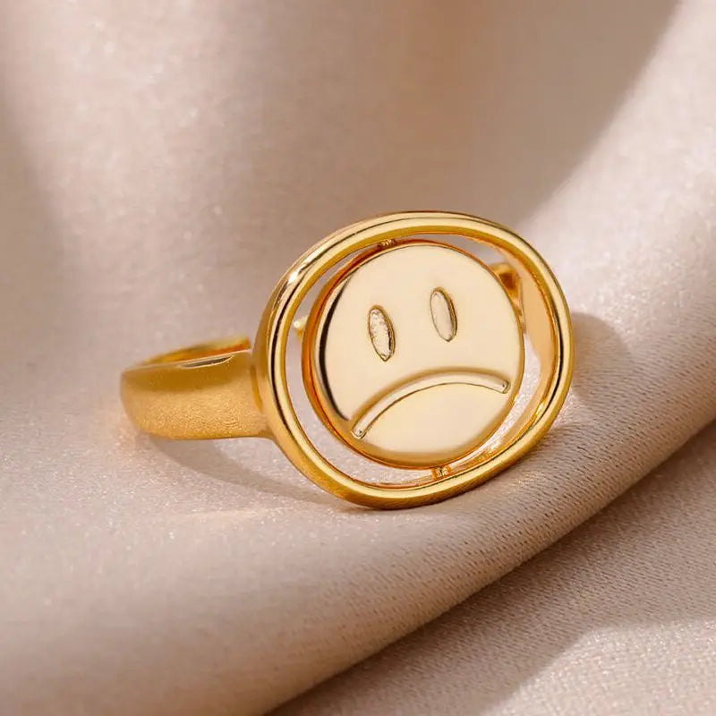 Smile! ADHD and Anxiety Face Fidget Spinner Ring