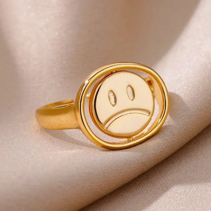 Smile! ADHD and Anxiety Face Fidget Spinner Ring