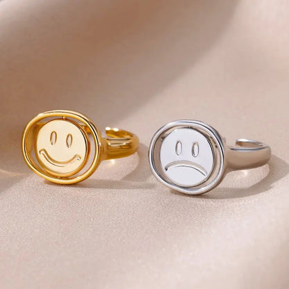 Smile! ADHD and Anxiety Face Fidget Spinner Ring